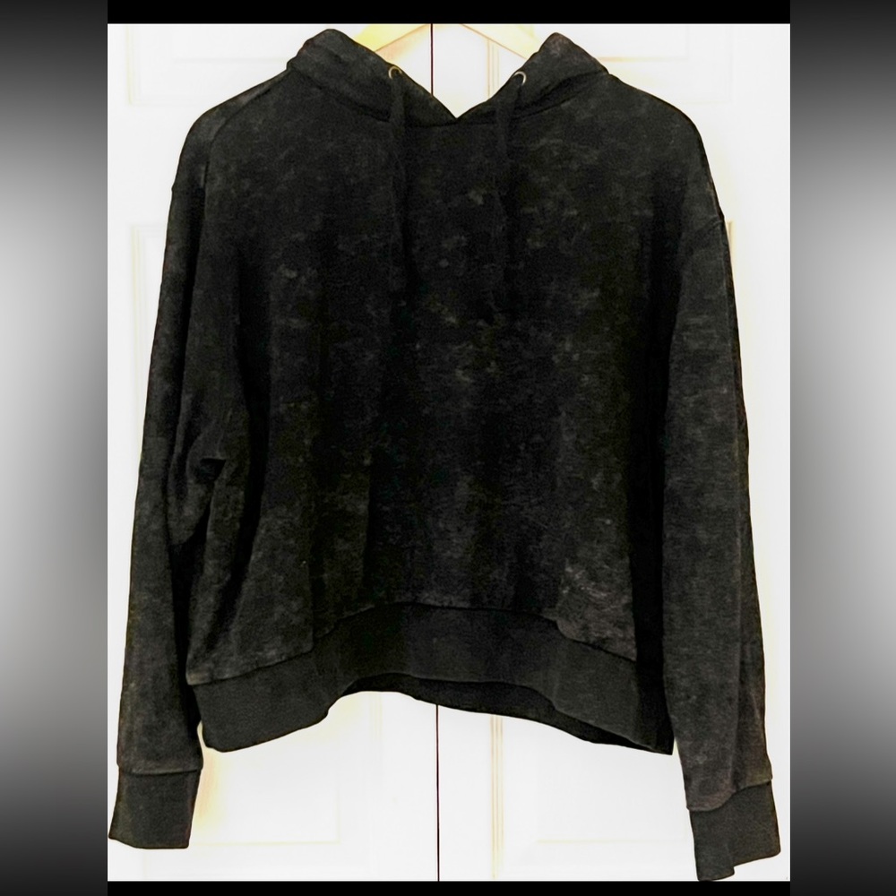 Frankie & Stella Black Acid Wash Hoodie